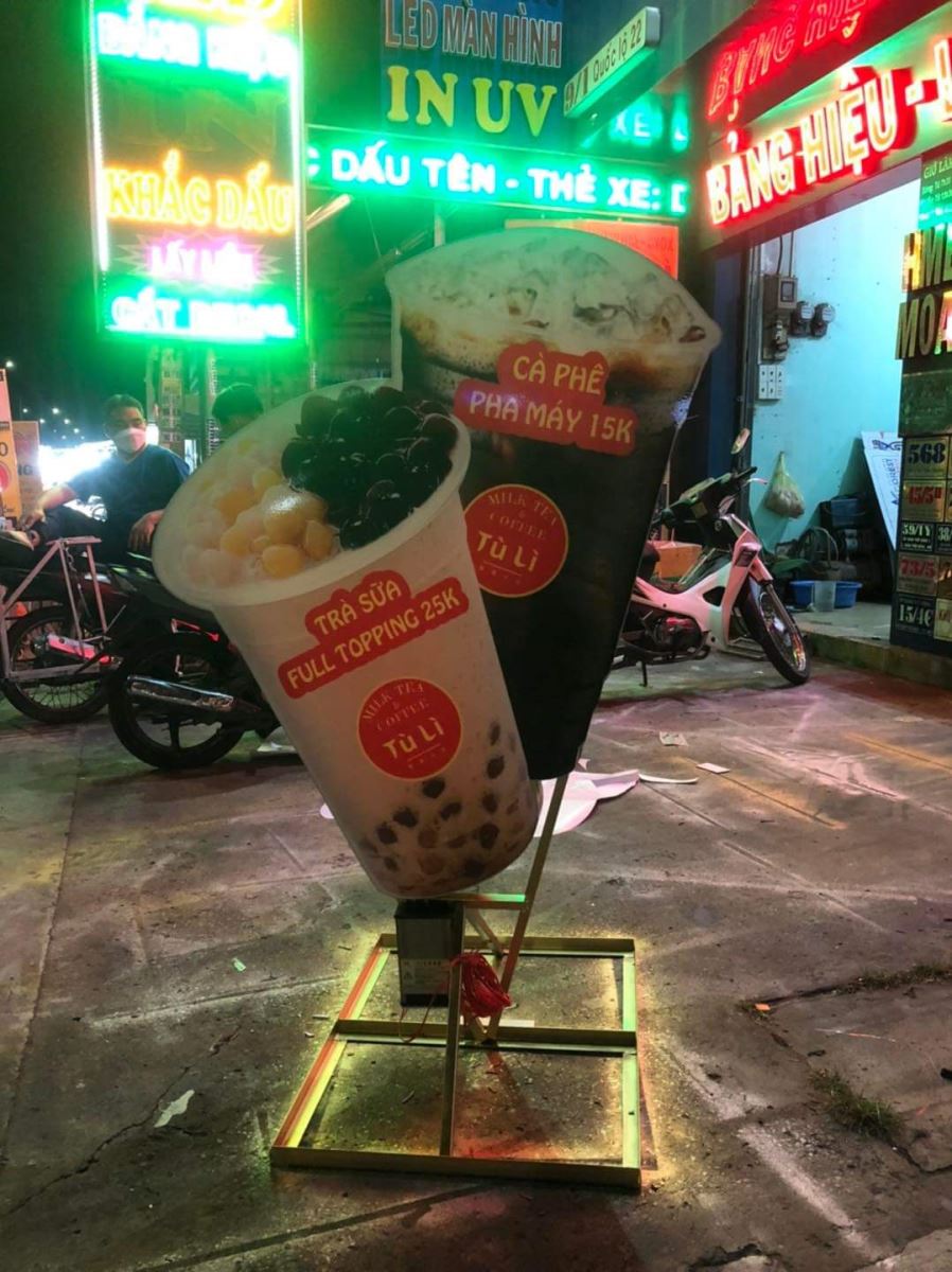 Bảng hộp đèn Trà Sữa